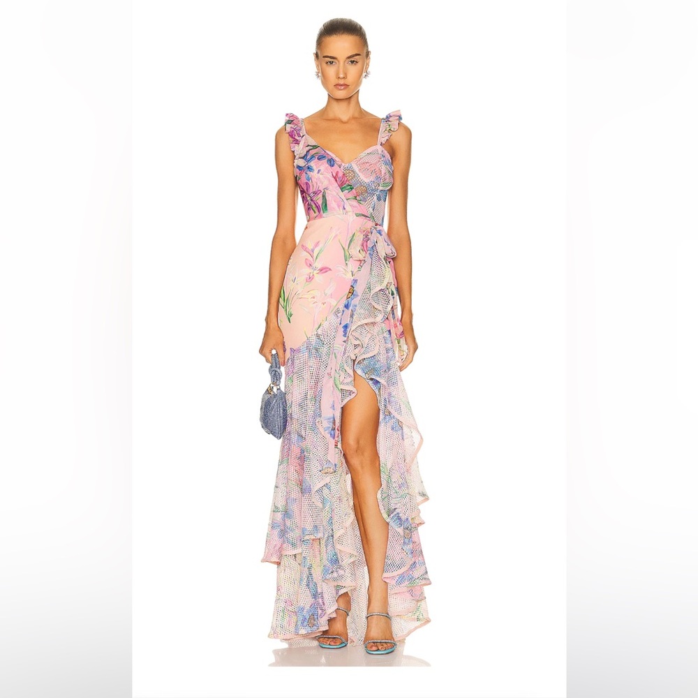 PatBo Iris Lace Bustier floral dress -Sizes 8
